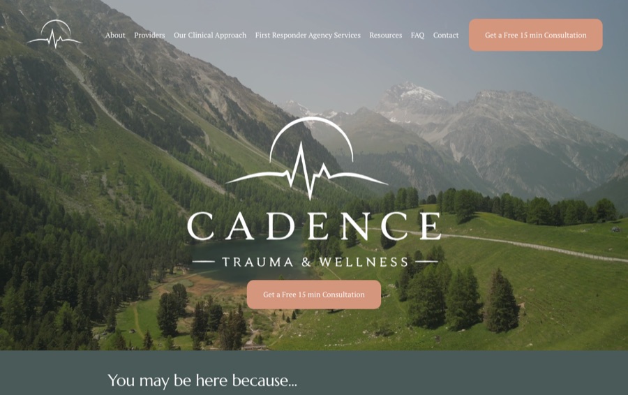 Cadence Trauma & Wellness website